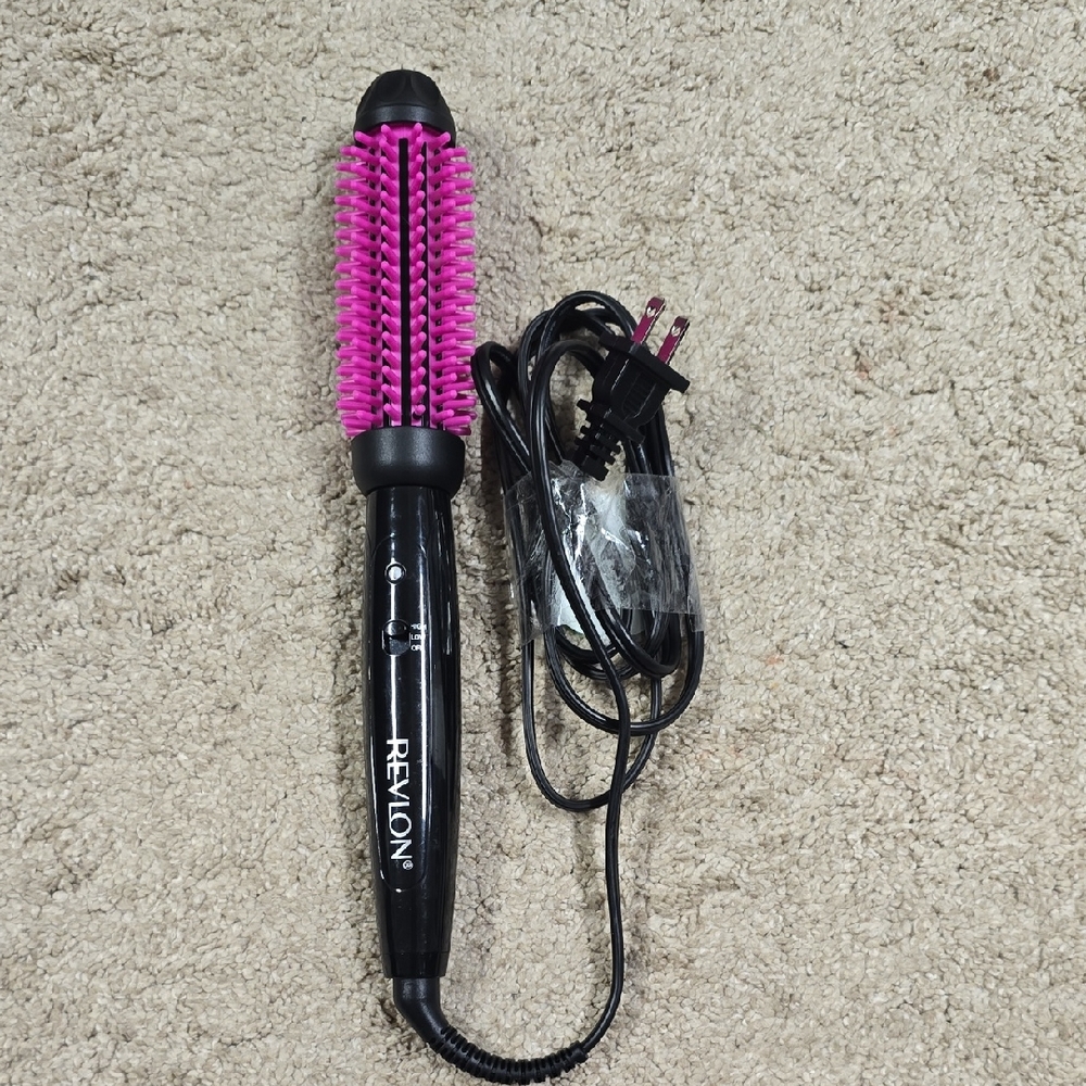 Revlon Pro Collection Silicone 1" Heated Brush, Black and Pink NWOB - Picture 5 of 6